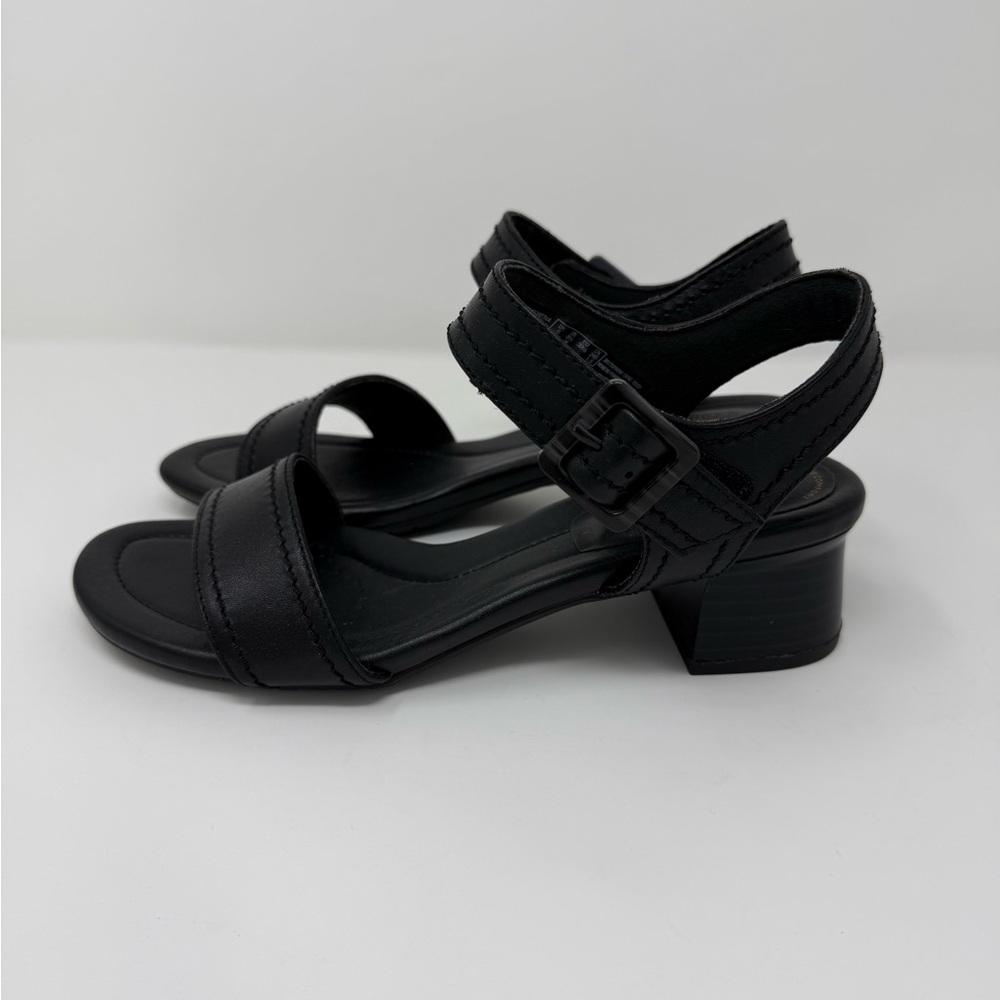 Clarks Collection Black Block Heel Sandals – Ultimate Comfort | Size US 8.5